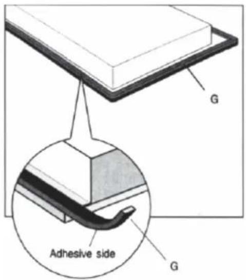 G Adhesive side G