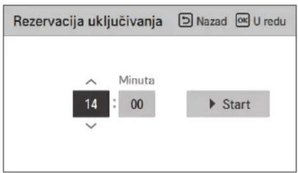 Rezervacija uključivanja Nazad ok U redu 14 : 00 Start