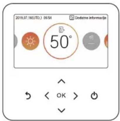 2019.07.16U.TD.) 00:54 Dodstne informacije 50° ↑ ← OK > ↓
