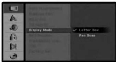 Display Mode Letter Box Pan Scan