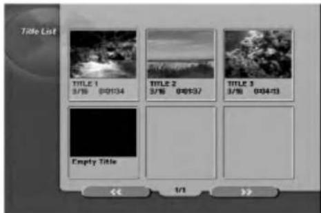 Title List TITLE 1 3/16 0:01:34 TITLE 2 3/16 0:01:37 TITLE 3 3/16 0:04:53 Empty Title << 1/1 >>
