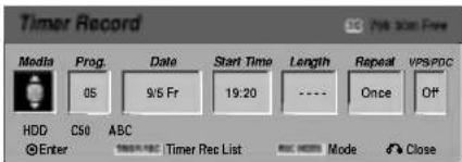 LG RH4820YVL - Pritisnite tipku TIMER REC. - 1