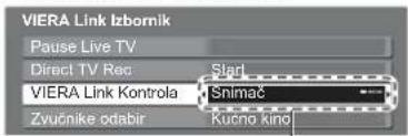 PANASONIC Viera TH-42PY8PA - ■ Dostupne značajke (Putem VIERA Link izbornik) - 1