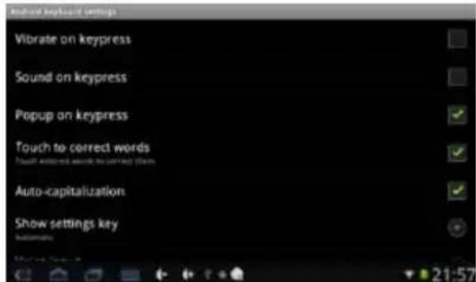 Vivax TPC-7120 - 2) Keyboard settings - 1