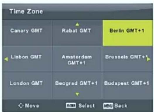 Time Zone Canary GMT Rabat GMT Berlin GMT+1 Lisbon GMT Amsterdam GMT+1 Brussels GMT+1 London GMT Beograd GMT+1 Budapest GMT+1 Move Select Back