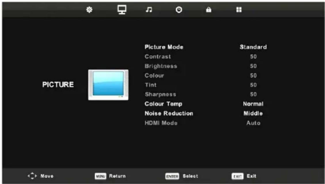 Vivax LE140 - PICTURE MENU (Izbornik Slika) - 1