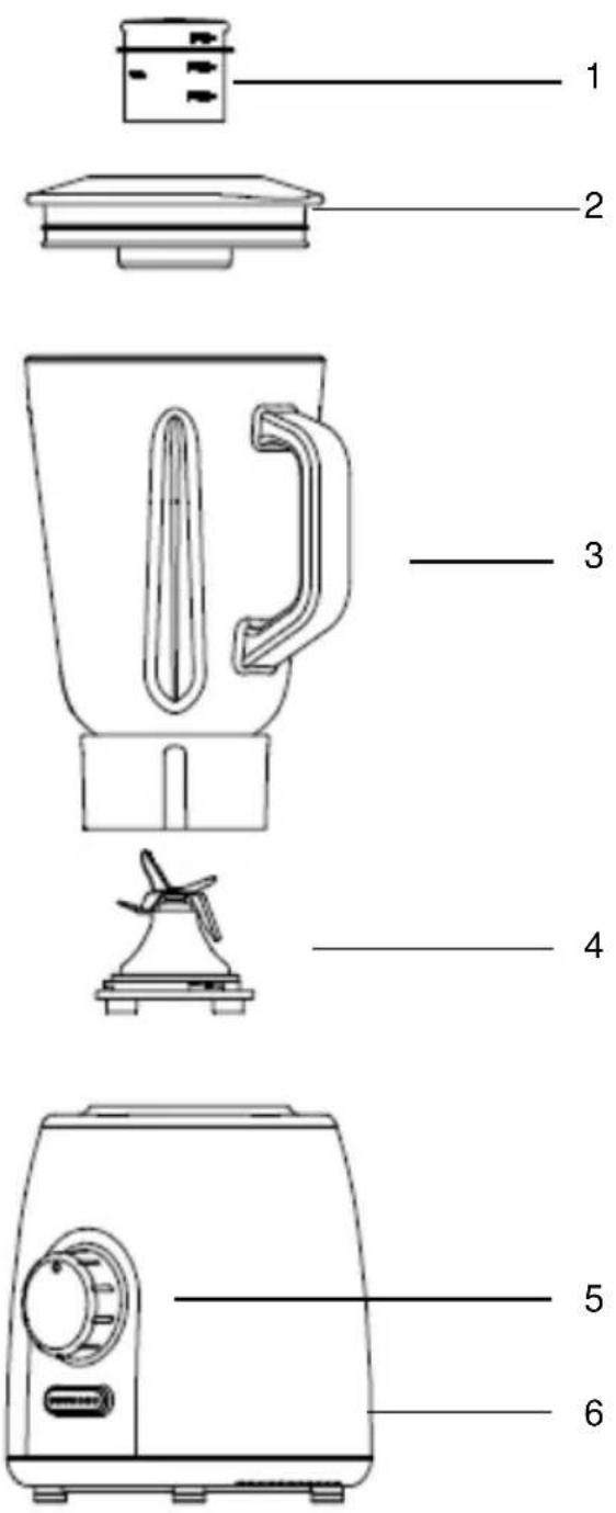 Vivax BL-350 - PARTS NAME - 1