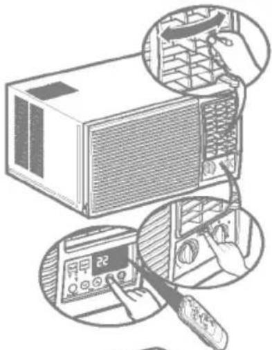 Diagram showing hands operating a computer with a remote control panel, including labeled parts and annotations in Chinese.