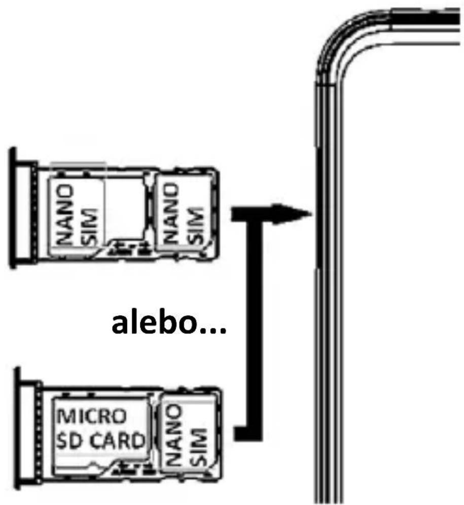 NANO SIM NANO SIM alebo... MICRO SD CARD NANO SIM