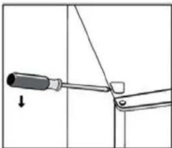VOX KS 1110 F - Invertir la puerta - 2
