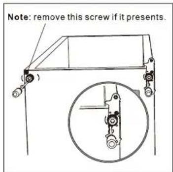 Note: remove this screw if it presents.