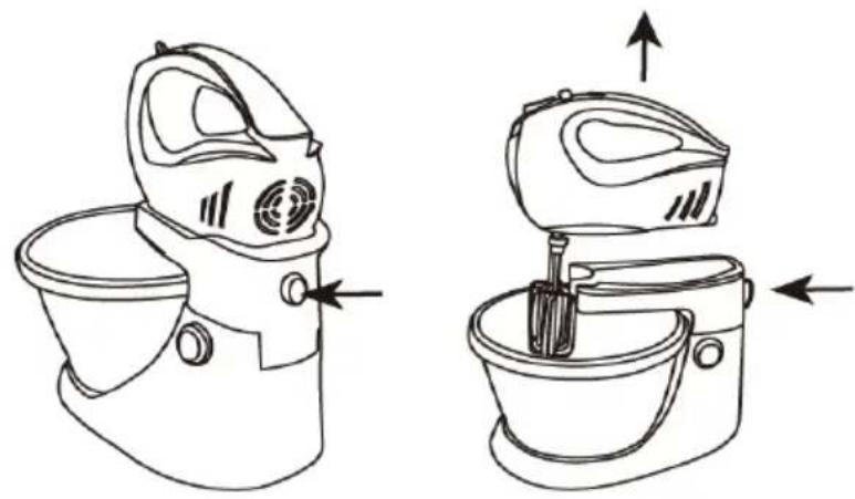 VOX SMX8023B - Detach the hand mixer from the upper base - 1