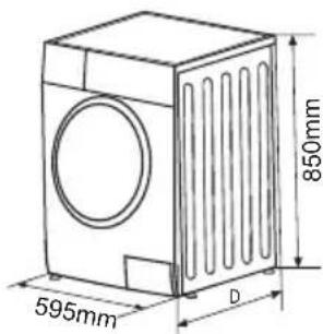 595mm 850mm D