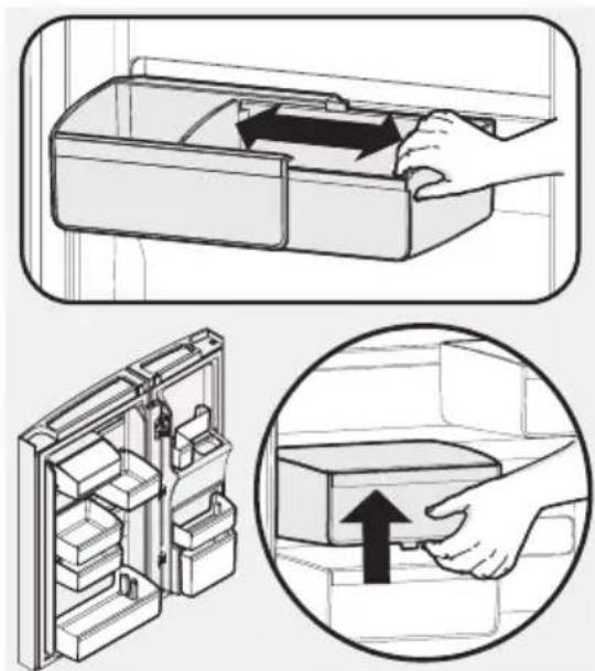 AEG LLI9VF54X0 - Para mover um recipiente da porta de uma calha para outra: - 1