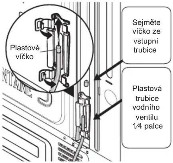Plastové víčko Sejměte víčko ze vstupní trubice Plastová trubice vodního ventilu 1/4 palce