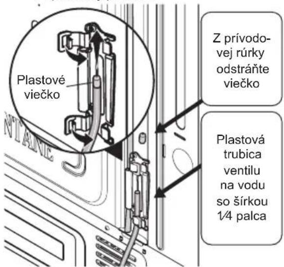 Plastové viečko Z privodovej rúrky odstráňte viečko Plastová trubica ventilu na vodu so šírkou 1/4 palca
