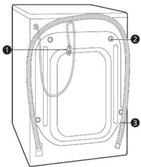 Technical diagram of a mechanical or electrical component with labeled parts 1, 2, and 3