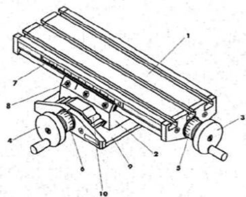 Technical diagram of a mechanical device with numbered components for identification