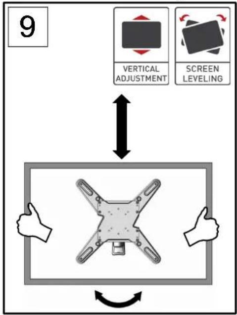 9 VERTICAL ADJUSTMENT SCREEN LEVELING