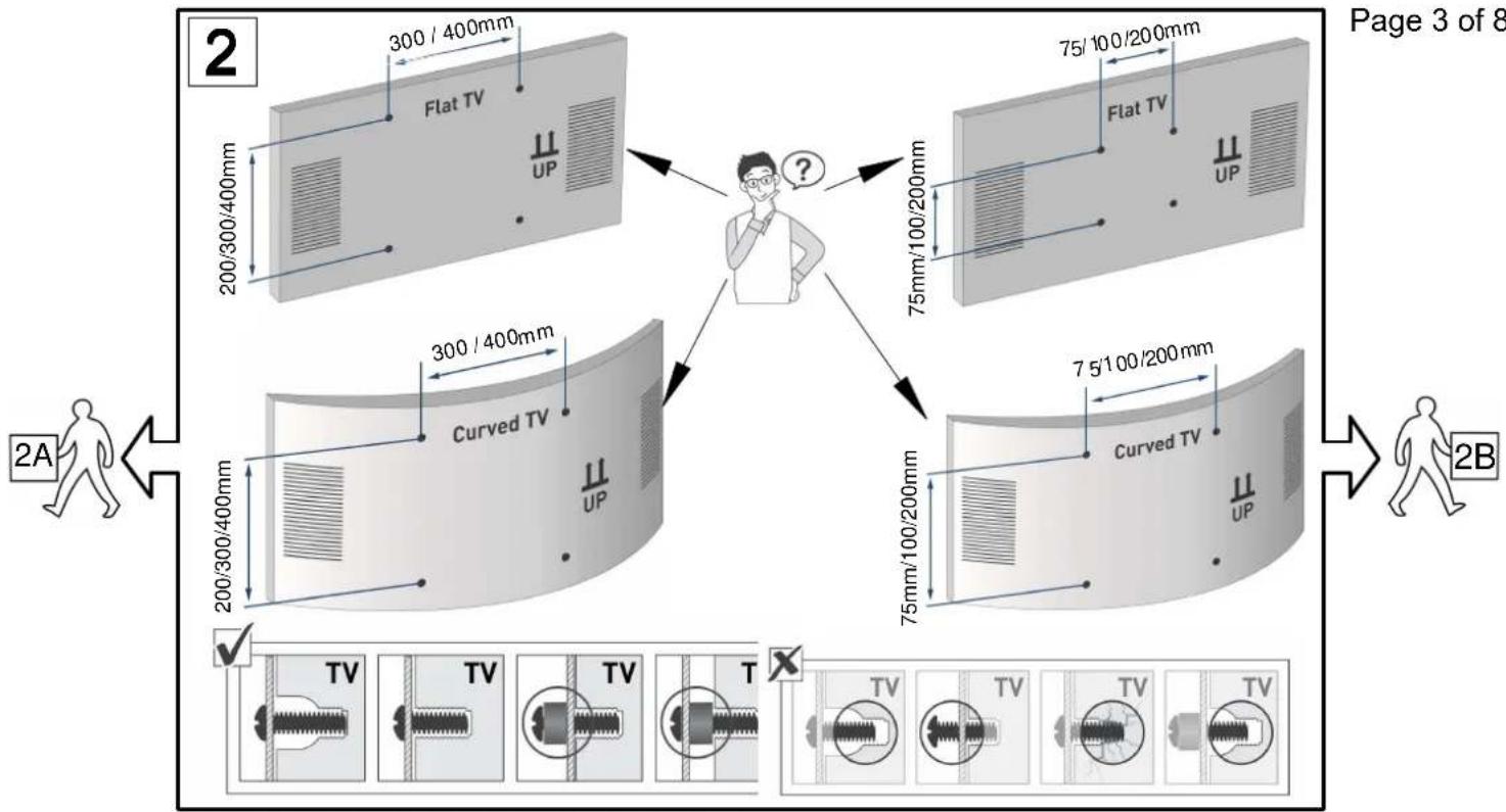 NEDIS TVWM2730BK - Flat/ Curved TV Wall Mount - 8