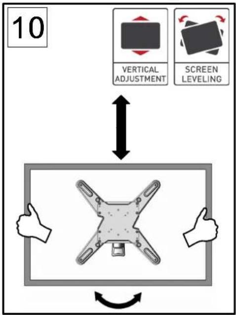 10 VERTICAL ADJUSTMENT SCREEN LEVELING