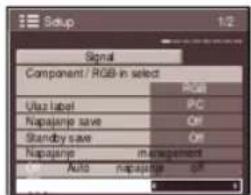 PANASONIC TH-42PHW7EX - Podešavanje RGB sync signala: - 2