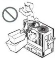 Illustration showing a person cleaning a washing machine with a 'No' symbol, indicating no proper action or absence.