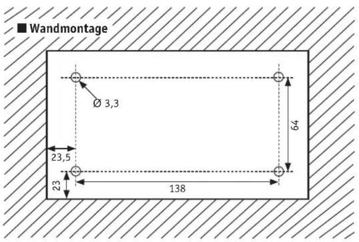 ■ Wandmontage Ø 3,3 23,5 23 64 138