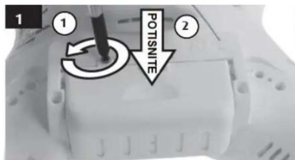 1 ① POTISNITE ②