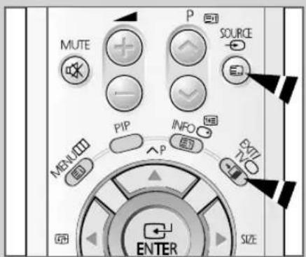 MUTE P SOURCE PIP INFO MENU P EXIT ENTER SIZE