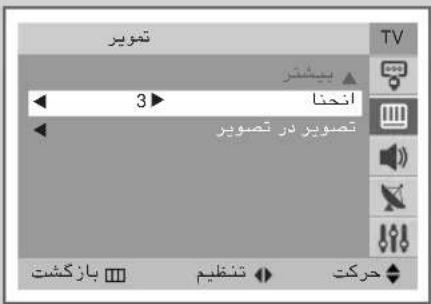 تمویر بیشکتر 3 ▶ انحنا تصویر در تصویر بازگشت تنظیم حرکت TV