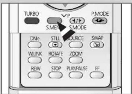 TURBO P S.MEN S.MODE DNie STILL SOURCE SWAP WLINK ROTATE ZOOM REW STOP PLAY/PAUSE FF
