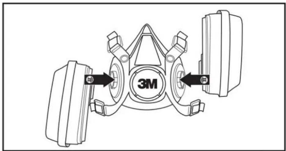 3M 6091 - Namestitev filtrov na obrazno masko - 1