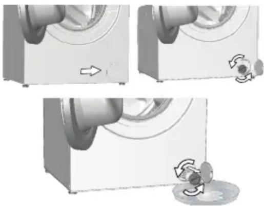 BEKO WTV 7622 XCW - Me qëllim që të pastroni filtrin e pistë dhe të shkarkoni ujin: - 3