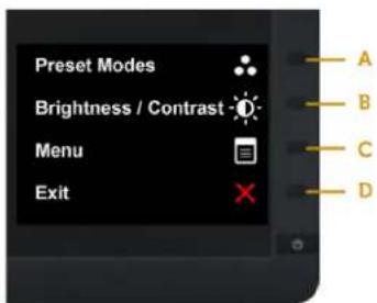 DELL E2013H - Using the Front Panel Controls - 1