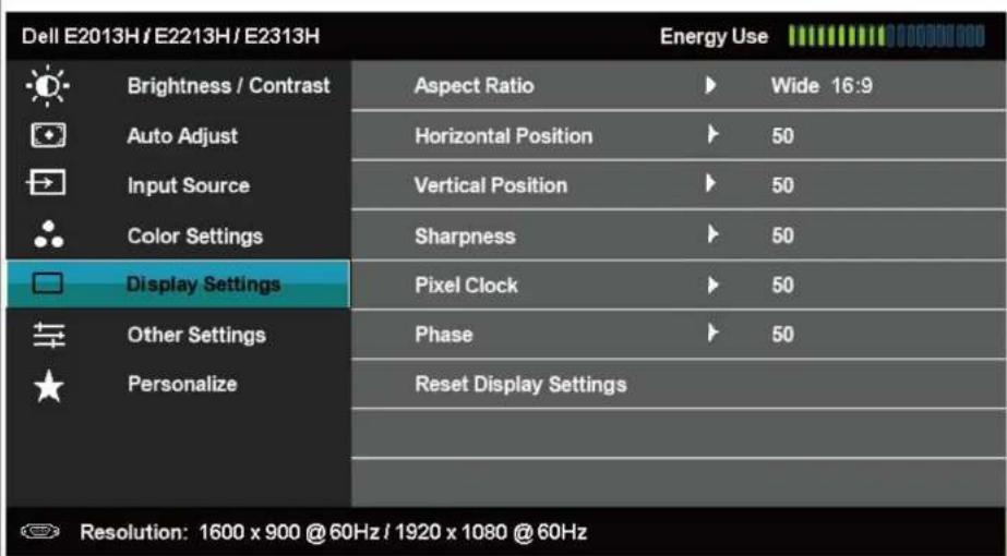 DELL E2013H - Accessing the Menu System - 19