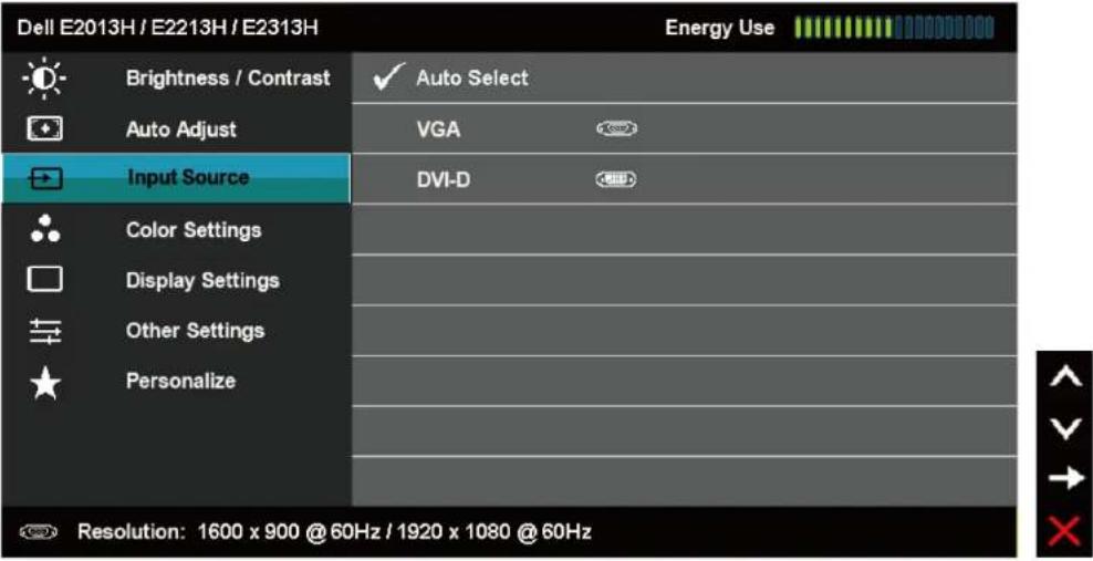 DELL E2013H - Accessing the Menu System - 10