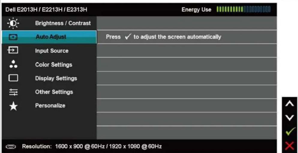 DELL E2013H - Accessing the Menu System - 8