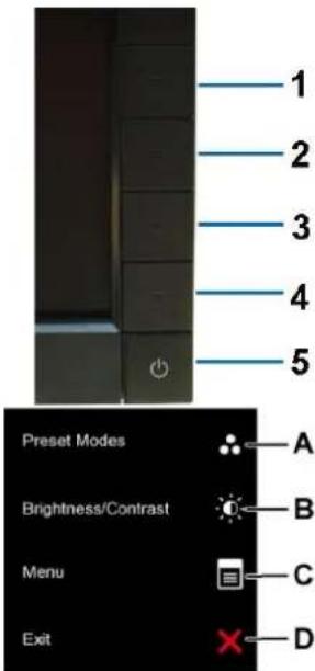 DELL E1911 - Using the Front Panel Controls - 1