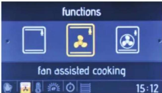 functions fan assisted cooking 15:12
