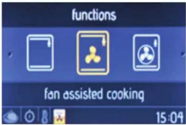 functions fan assisted cooking 15:04