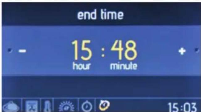 end time 15 : 48 hour minute + 15:03