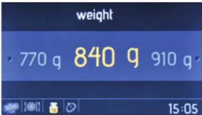 weight 770 g 840 g 910 g 15:05