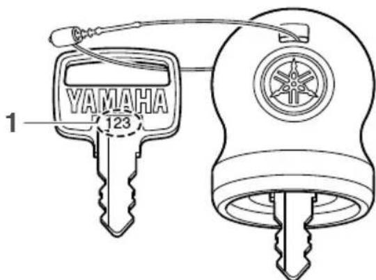 YAMAHA XTO (2018) - Številka ključa - 2