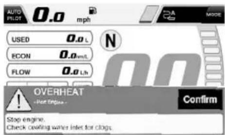 YAMAHA XTO (2021) - Opozorilo digitalnega elektronskega nadzora - 2