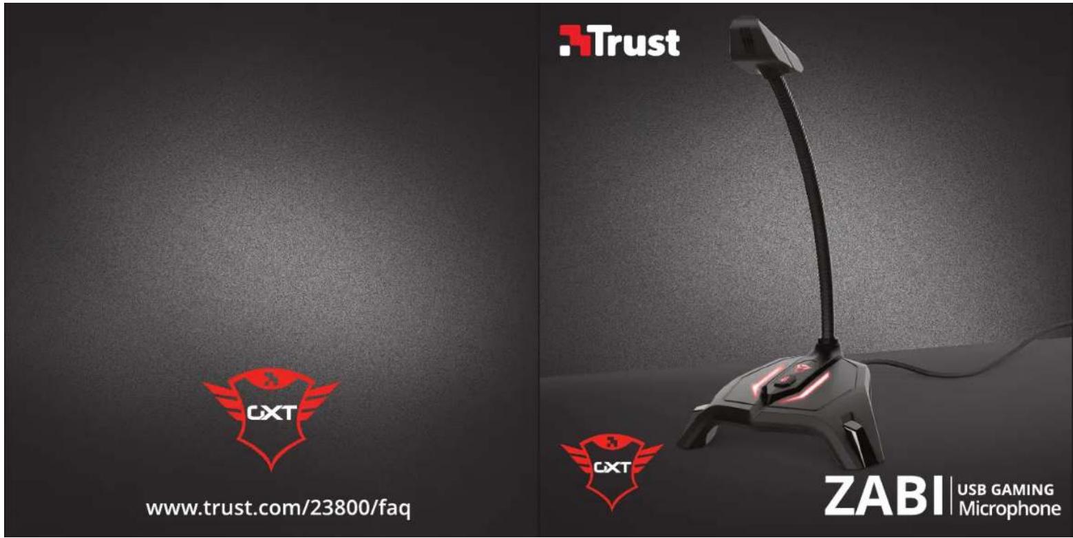 Trust CXT www.trust.com/23800/faq CXT ZABI | USB GAMING Microphone