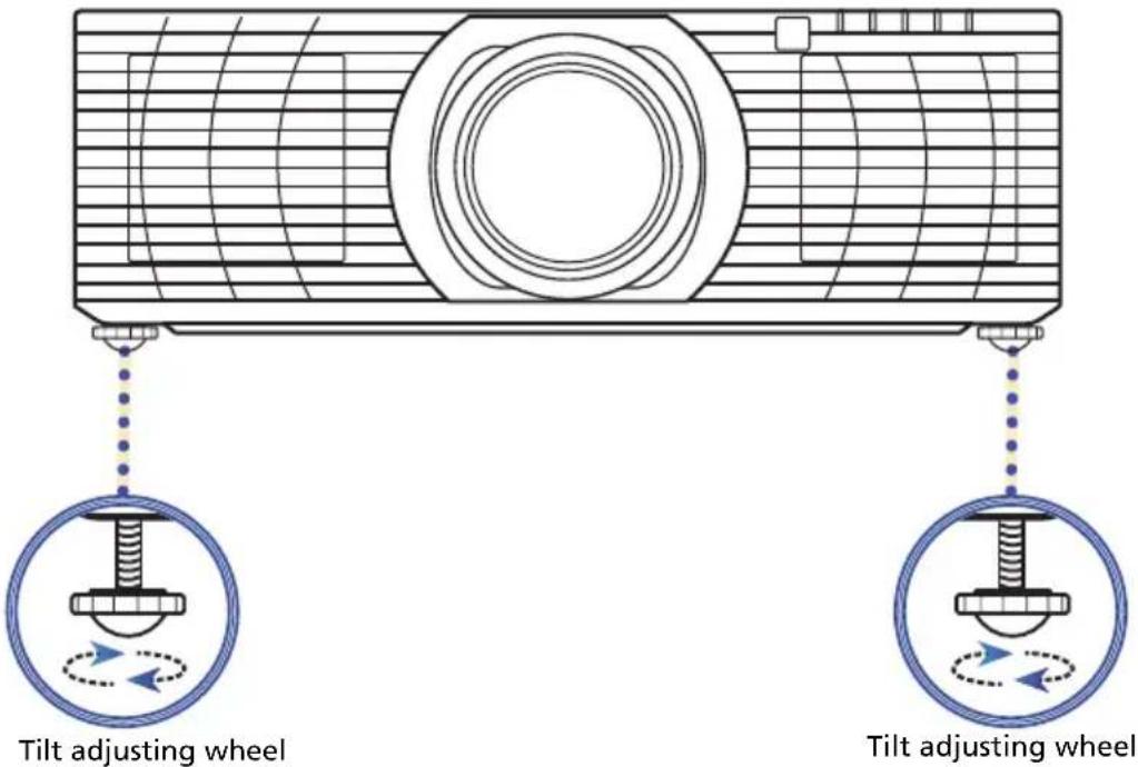 Tilt adjusting wheel Tilt adjusting wheel