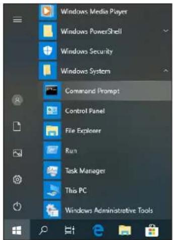Windows Media Player Windows PowerShell Windows Security Windows System Command Prompt Control Panel File Explorer Run Task Manager This PC Windows Administrative Tools