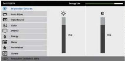 DELL P1917SWh - Accessing the OSD menu - 9
