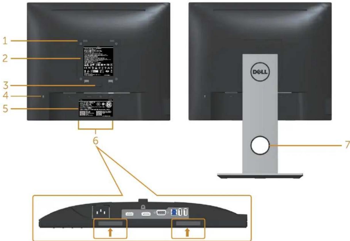 DELL P1917SWh - Back View - 1